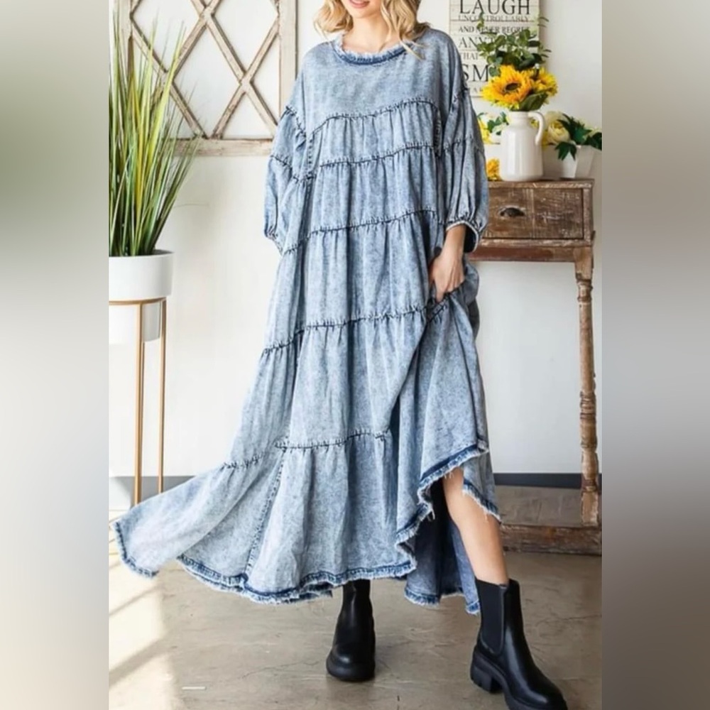 Oli & Hali Denim Maxi Dress